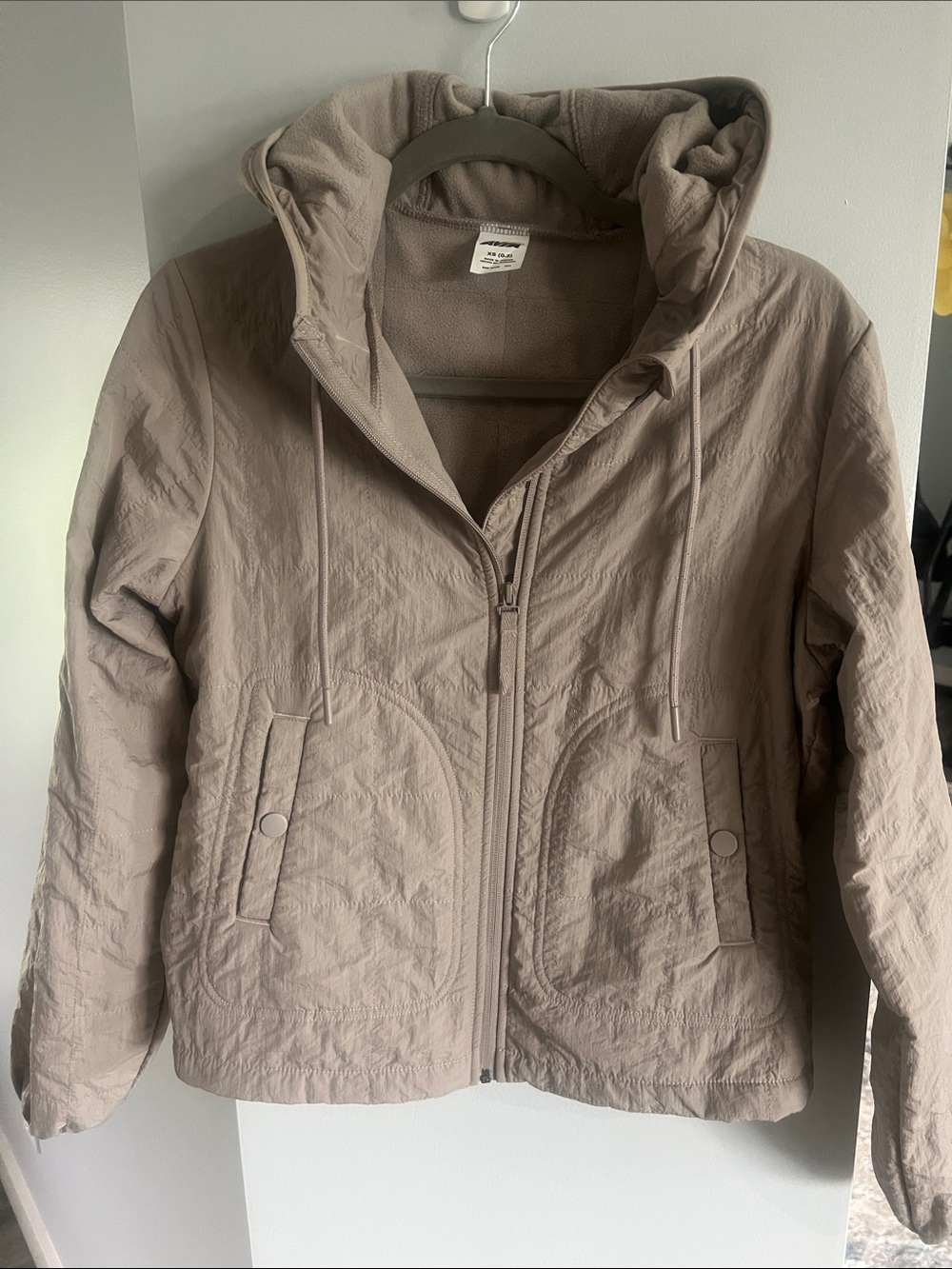 Avia Women's Hooded Jacket in Light Taupe